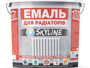 Эмаль для радиаторов акриловая термостойкая глянцевая SkyLine 5 л