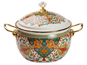 Емальована каструля об'ємом 5 літрів для газових та електричних плит HP-2-116