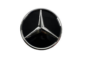 Эмблема (Звезда) 3D зеркальная под дистроник на Mercedes GLS/GLC/Vito/S ( Chrome )