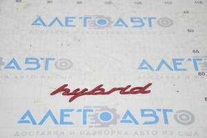 Емблема напис 'hybrid' крило прав Porsche Cayenne 958 11-14 червоний, фарбований