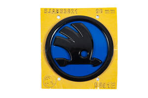 Эмблема синяя 5JA853621 (89 мм) для Тюнинг Skoda