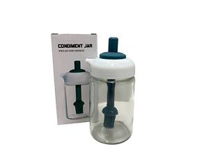 Емкость для масла A-Plus OB-25/6256 с силиконовой кисточкой стеклянная 13,6х5,5 см 250 мл (21398)