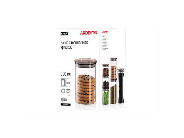 Ємність для сипучих продуктів Ardesto Fresh скло, пластик 900 мл (AR1309SF) - Фото 9