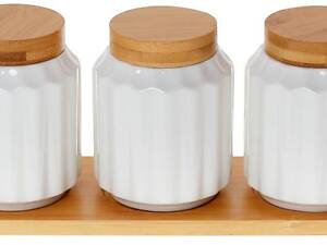 Ємності для спецій Bona Purity 3 шт 350 мл Білий (DP186135)