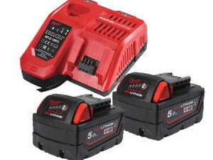 Енергокомплект M18 NRGCR-502 (В5 Li-Ion 18 V 2шт-5 Ah; з/п M12-18FC) MILWAUKEE 4932479831 (акумулятор і зарядне)