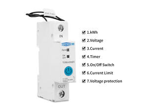 Энергометр вай-фай реле wifi TOMZN TOB-8 63A 13 кВт