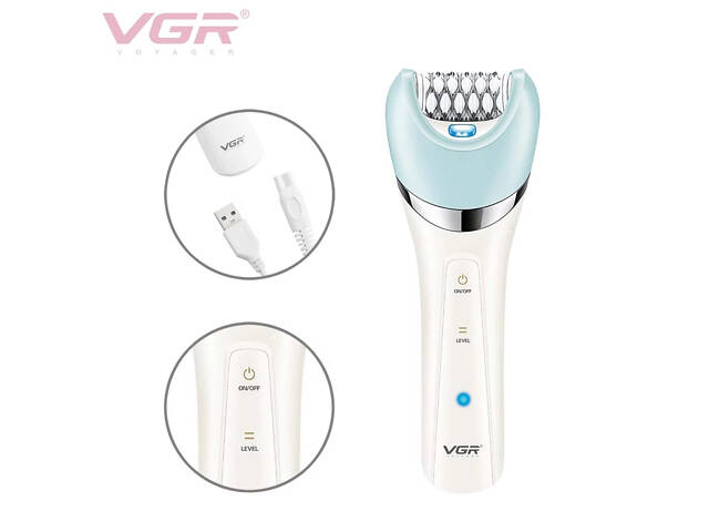Эпилятор беспроводной VGR V-703 USB 5в1 (2328375240) - Фото 3