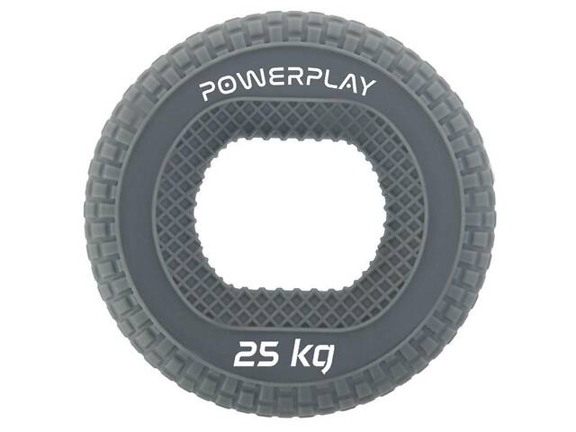 Эспандер кистевой силиконовый PowerPlay PP-4333 Hand Grip Large 25 кг (Серый) - Фото 1