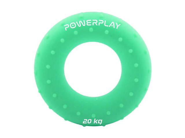 Эспандер кистевой силиконовый PowerPlay PP-4336 Hand Grip Medium 20 кг (Зеленый) - Фото 1