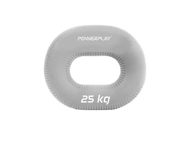 Эспандер кистевой силиконовый PowerPlay PP-4336 Hand Grip Large 25 кг (Серый) - Фото 1