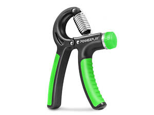 Еспандер кистьовий PowerPlay PP-4323 з регульованим навантаженням 10-40 кг. Strength Grip Чорно-зелений