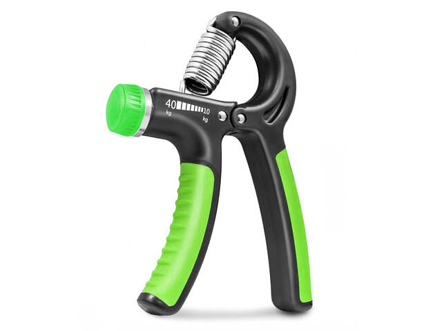 Еспандер кистьовий PowerPlay PP-4323 з регульованим навантаженням 10-40 кг. Strength Grip Чорно-зелений - Фото 2