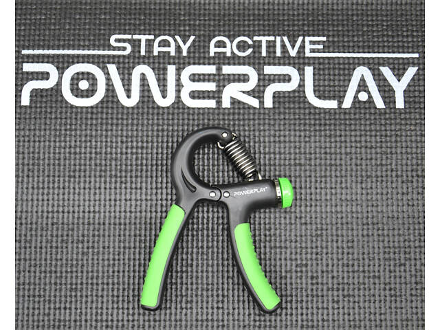 Еспандер кистьовий PowerPlay PP-4323 з регульованим навантаженням 10-40 кг. Strength Grip Чорно-зелений - Фото 9