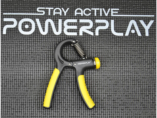 Еспандер кистьовий PowerPlay PP-4323 з регульованим навантаженням 10-40 кг. Strength Grip Чорно-жовтий - Фото 9