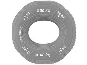 Эспандер кистевой силиконовый PowerPlay PP-4331 Hand Grip Large 30-35-40 кг. Серый