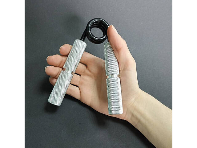 Еспандер-ножиці алюмінієвий PowerPlay 4322 (90 кг) Hand Grip Срібний - Фото 7