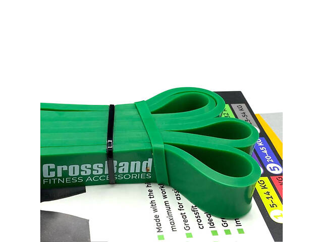 Еспандер-петля (гумка для фітнесу і кроссфіту) PowerPlay 4115 Power Band Зелена (16-32kg) - Фото 6