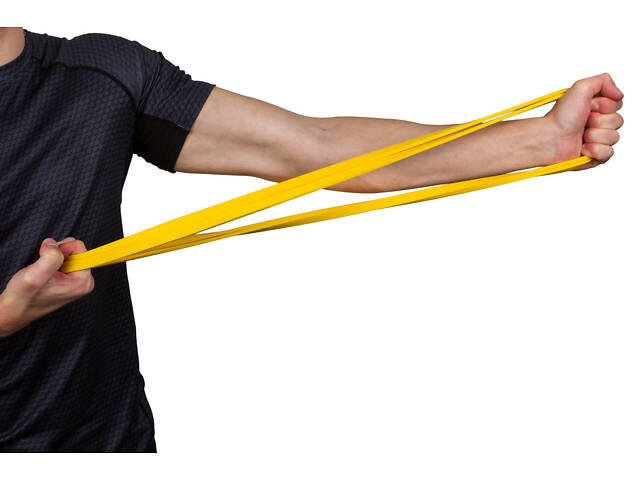 Еспандер-петля (гумка для фітнесу і кроссфіту) PowerPlay 4115 Power Band Light Жовта (5-14kg) - Фото 7