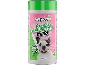 Espree Влажные салфетки ESPREE Oatmeal Baking Soda Wipes 50шт, для собак, с питьевой содой и протеинами овса