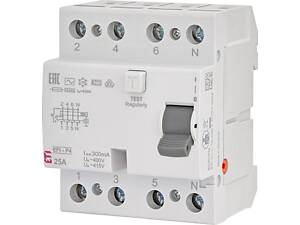 ETI Реле диференциальное (УЗО) 4р EFI-P4 25/0,3 тип AC (10kA)