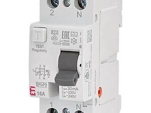 ETI Диференційне реле (ПЗВ) 2р EFI6-P2 16/0,03 тип AC (6kA)