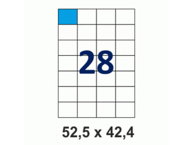 Етикетка самоклеюча Tama 52,5х42,4 (28 на аркуші) с/кл (100аркушів) (16777) - Фото 1
