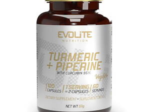 Evolite Nutrition Turmeric + Piperine (120 veg caps)
