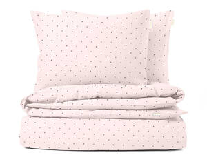 Євро постільна білизна без простирадла Mini Dots CS4 COSAS рожевий 200х220 см