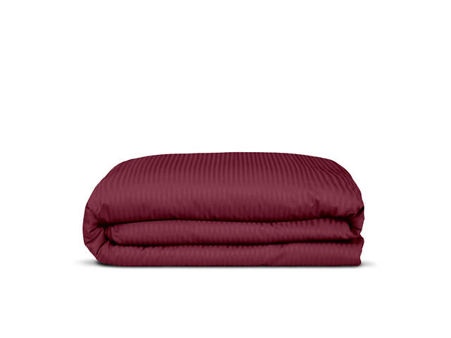 Євро постіль сатин з простирадлом на гумці SANGRIA Cosas Бордовий 200х220 см - Фото 5