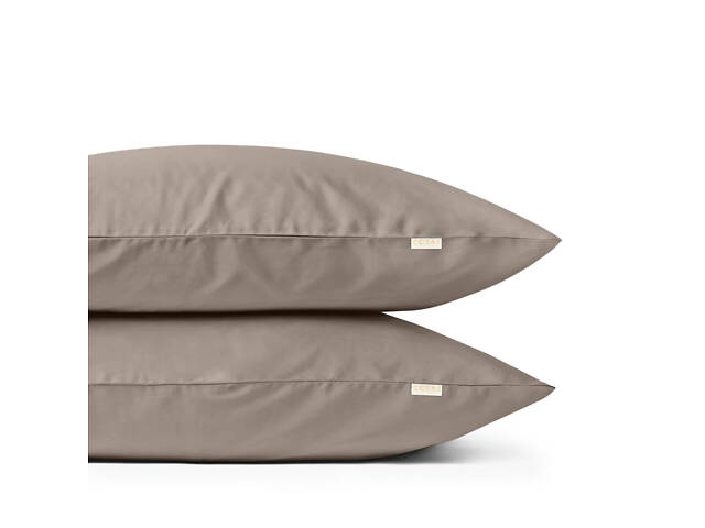 Євро постіль сатин з простирадлом на гумці BRONZE Cosas пісочний 200х220 см - Фото 4