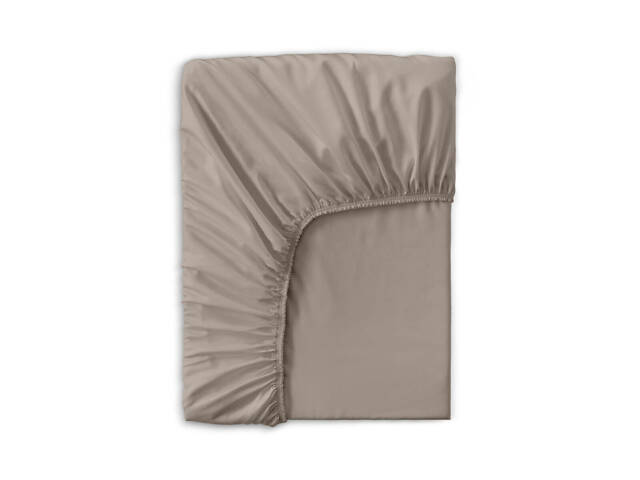 Євро постіль сатин з простирадлом на гумці BRONZE Cosas пісочний 200х220 см - Фото 6