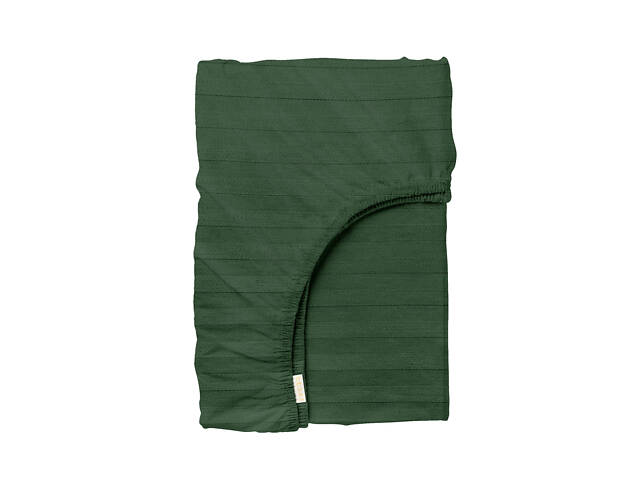 Євро постіль сатин з простирадлом на гумці FOREST Cosas Зелений 200х220 см - Фото 6