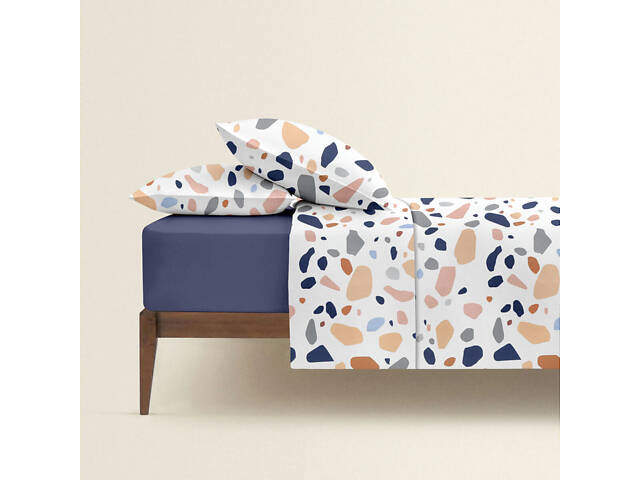 Євро постільна білизна GEMSTONES CS7 Cosas бежевий 200х220 см - Фото 2