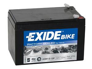EXIDE AGM12-12F Акумуляторна батарея 12Ah/150A (150x100x100/+L/B0) (AGM) (мото)