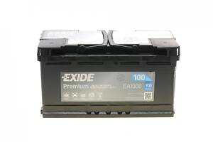 EXIDE EA1000 Аккумуляторная батарея 100Ah/900A (353x175x190/+R/B13) Premium
