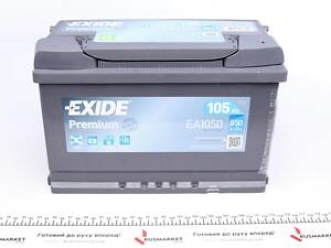 EXIDE EA1050 Акумуляторна батарея 105Ah/850A (315x175x205/+R/B13) Premium