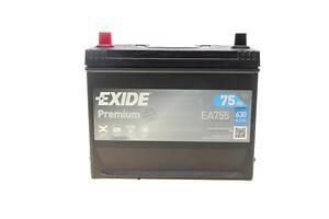 EXIDE EA755 Акумуляторна батарея 75Ah/630A (270x173x222/+L/B01) Premium Азія