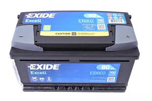 EXIDE EB802 Акумуляторна батарея 80Ah/700A (315x175x175/+R/B13) Excell