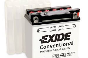 EXIDE EB9-B Акумуляторна батарея 9Ah/100A (135x75x139/+L/B0) (Conventional) (мото) (сухозаряджений)
