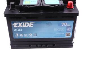 EXIDE EK700 Акумуляторна батарея 70Ah/760A (278x175x190/+R/B13) (Start-Stop AGM)