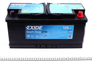EXIDE EL1050 Акумуляторна батарея 105Ah/950A (392x175x190/+R/B13) (Start-Stop EFB)