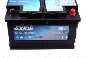 EXIDE EL800 Акумуляторна батарея 80Ah/720A (315x175x190/+R/B13) (Start-Stop EFB)