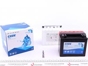 EXIDE ETX12-BS Акумуляторна батарея 10Ah/150A (150x87x130/+L/B0) (AGM) (мото) (сугозарядний)