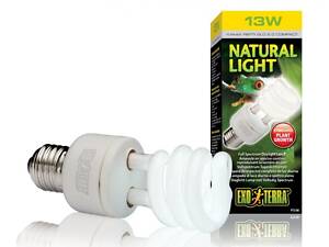 Exo Terra Лампа Hagen Exo Terra Repti Glo 2.0, 13W, Natural Light Е27 натуральный свет для всех типов террариумов