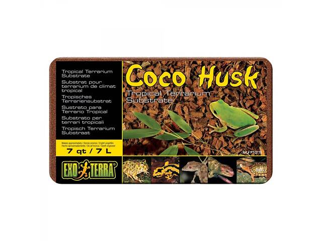 Exo Terra Наполнитель для террариума Exo Terra Coco Husk кокосовая стружка, 7л - Фото 1