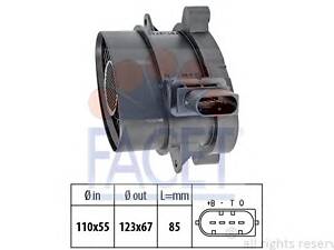 FACET 101005. Витратомір повітря BMW 3(E46/E90)/ 5(E60)/X3(E83) 2.0D/2.5D/3.0D 03-11 (10.1005) Facet