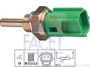 FACET 7.3177. Датчик температури (2 конт./зелений) Mazda 3/6 04-/Toyota Avensis 97-08/Camry 91-01