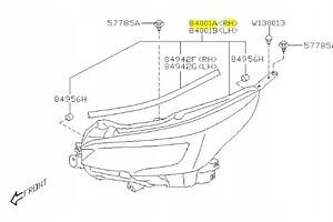 ФАРА LED ПРАВА SUBARU LEGACY OUTBACK USA 20-