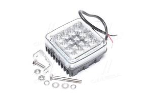 Фара LED прямокутна 27W, 16+36 ламп, 107*109мм, комбін. промінь 12/24V 6000K, 3600Lm (LITLEDA, JUBAN 453701084