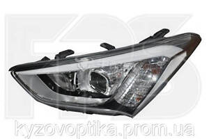 Фара ліва для Hyundai Santa Fe III ( Хюндай Санта Фе) 2012-2016 (Fps) галоген LED біла вставка